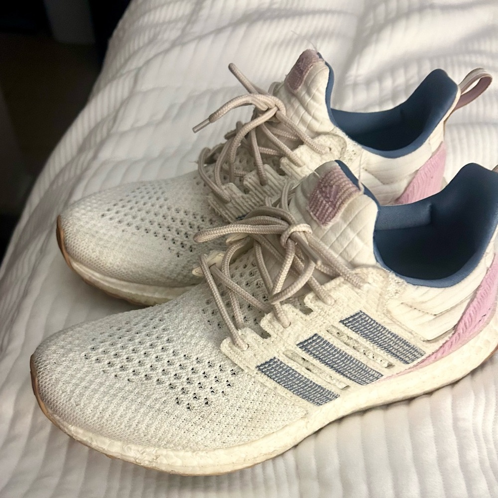 Adidas Women's White and Blue Ultra Boost